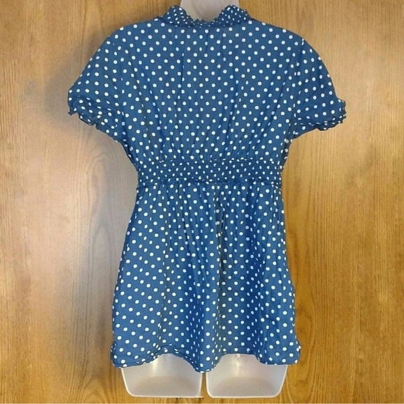 At Last Blue Polkadot Top - Picture 3 of 5